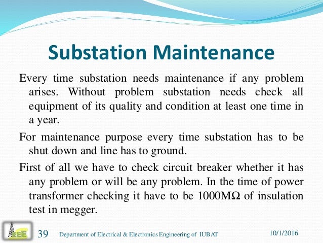 Substation Operation And Maintenance Pdf